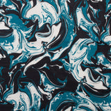 Tricot imprimé - LORETA - 007 - Sarcelle