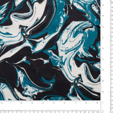 Tricot imprimé - LORETA - 007 - Sarcelle