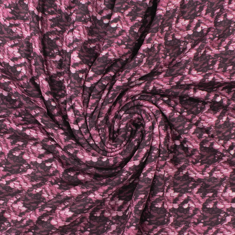 Tricot imprimé - LORETA - 010 - Vin