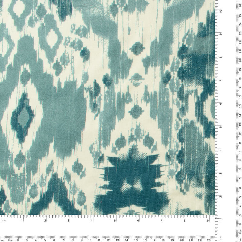 Tricot imprimé - LORETA - 012 - Sarcelle