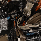 Tricot imprimé - LORETA - 019 - Noir