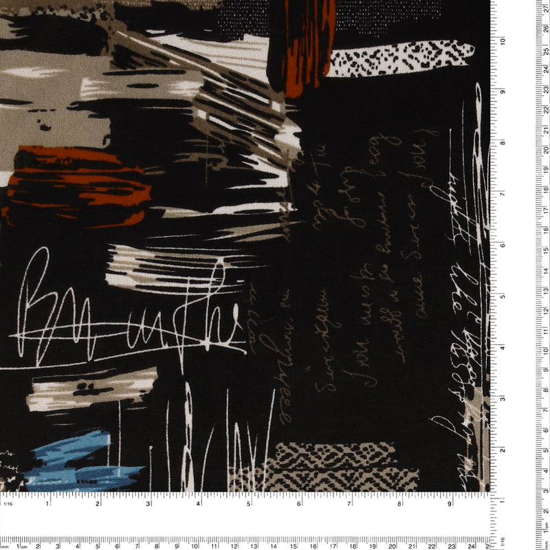 Tricot imprimé - LORETA - 019 - Noir