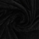 Pleated Solid Velvet - LOUELLA - 007 - Black