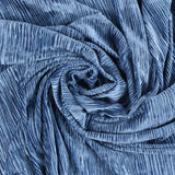 Velours uni plissé - LOUELLA - 008 - Océan