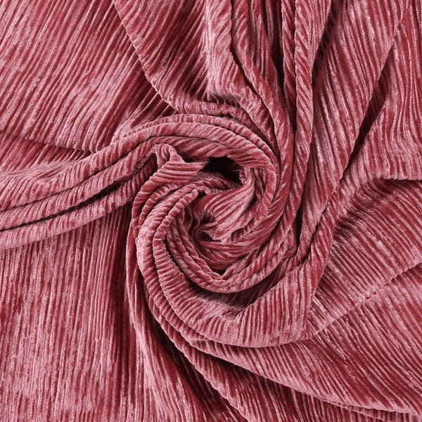 Velours uni plissé - LOUELLA - 009 - Rouge