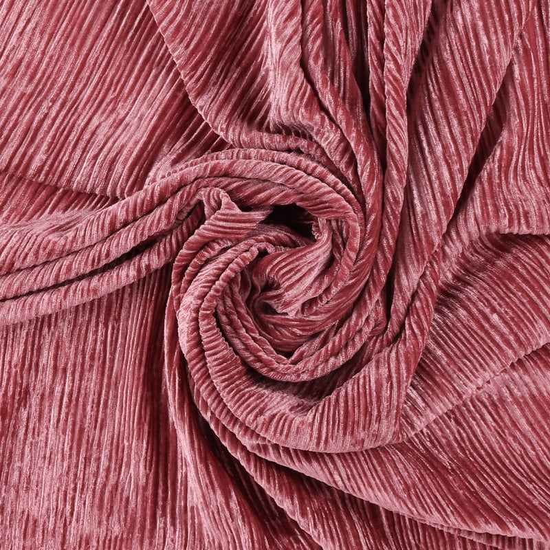 Velours uni plissé - LOUELLA - 009 - Rouge