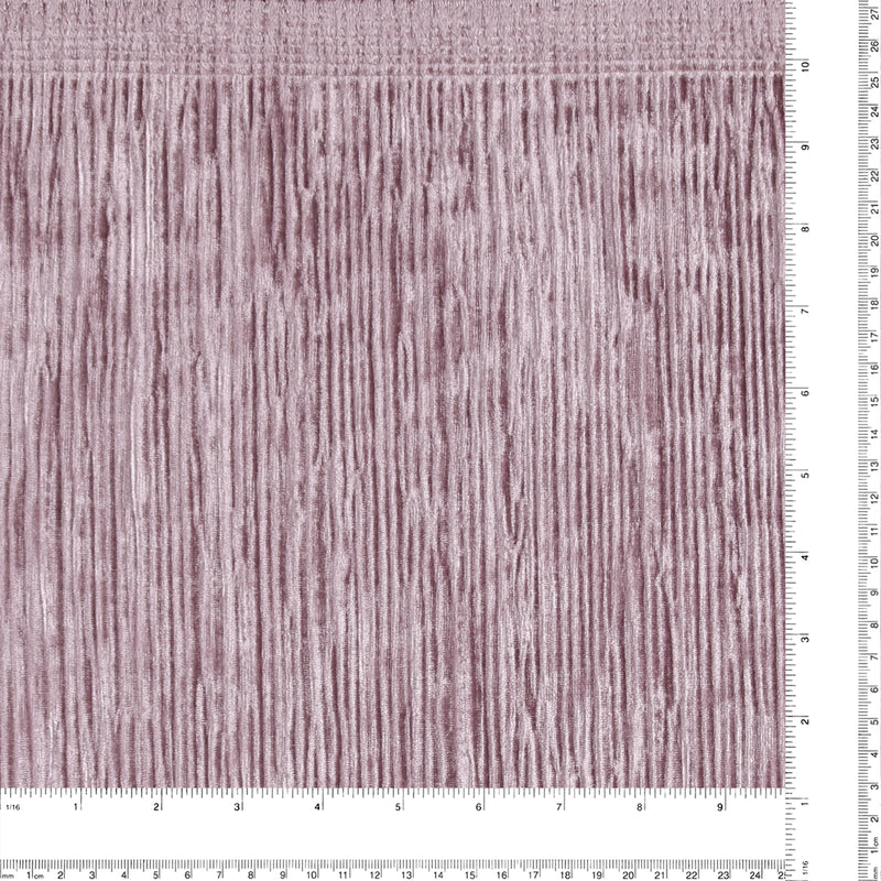 Velours uni plissé - LOUELLA - 010 - Mauve