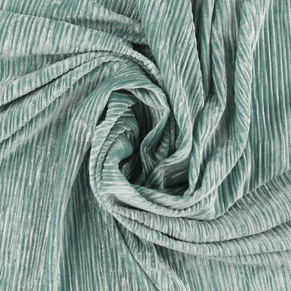 Velours uni plissé - LOUELLA - 011 - Céladon