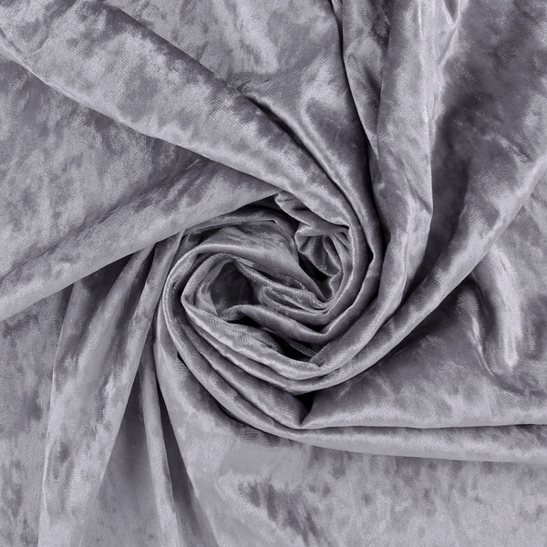 Velours extensible uni - SOIRÉE - 003 - Argent