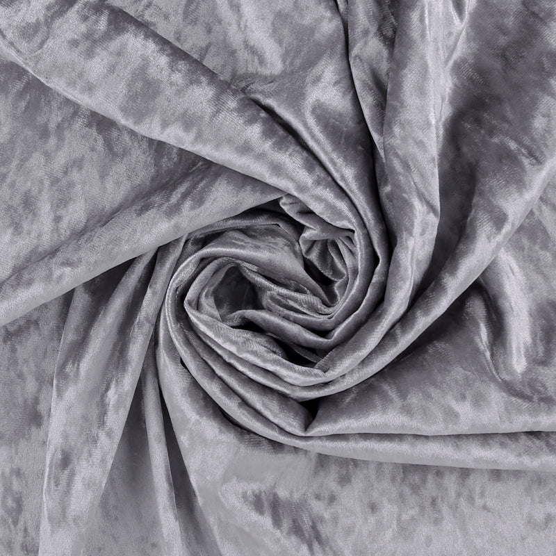 Velours extensible uni - SOIRÉE - 003 - Argent