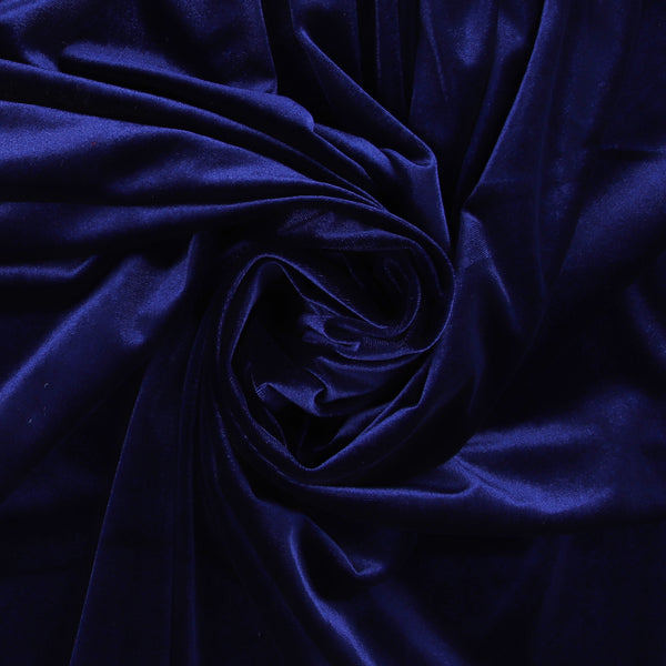 Stretch Velvet - VIENNA - 005 - Blue Ink