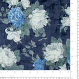 Stretch Velvet Print - SOIREE - 002 - Navy