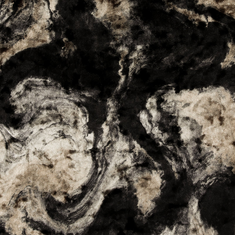 Velours imprimé - LOUELLA - 001 - Noir et Gris