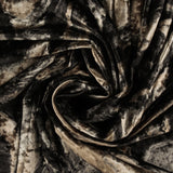 Velours imprimé - LOUELLA - 001 - Noir et Gris