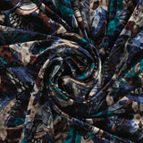 Velours imprimé - LOUELLA - 002 - Bleu