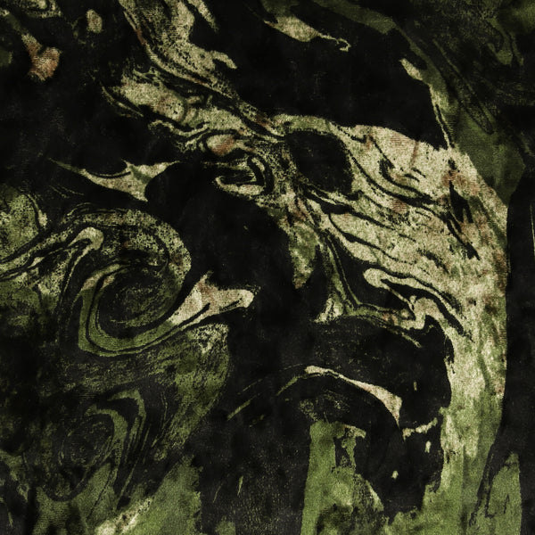 Printed Velvet - LOUELLA - 005 - Green