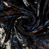 Velours imprimé - LOUELLA - 006 - Bleu