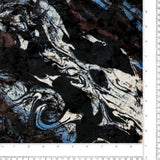 Velours imprimé - LOUELLA - 006 - Bleu