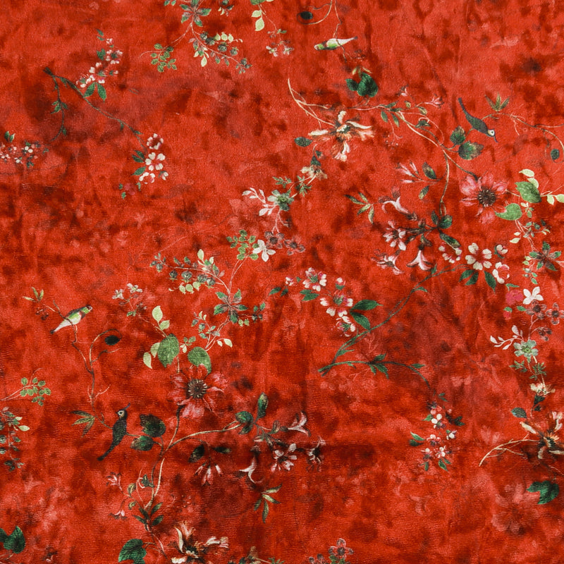 Velours imprimé - LOUELLA - 009 - Rouge