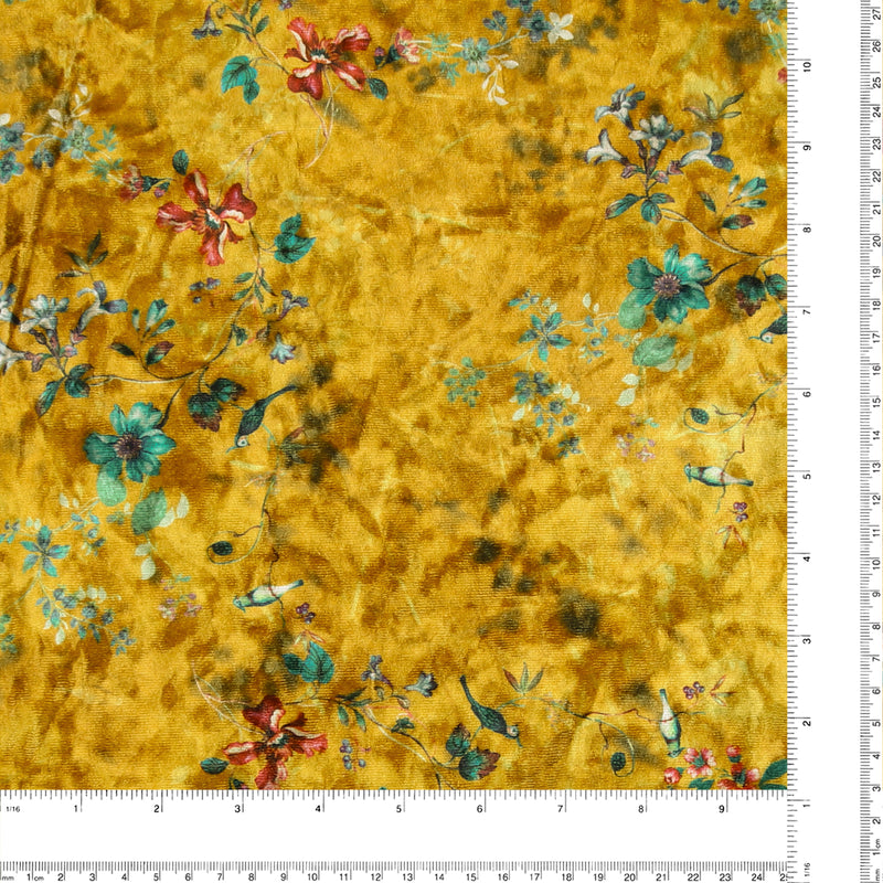 Velours imprimé - LOUELLA - 010 - Ocre