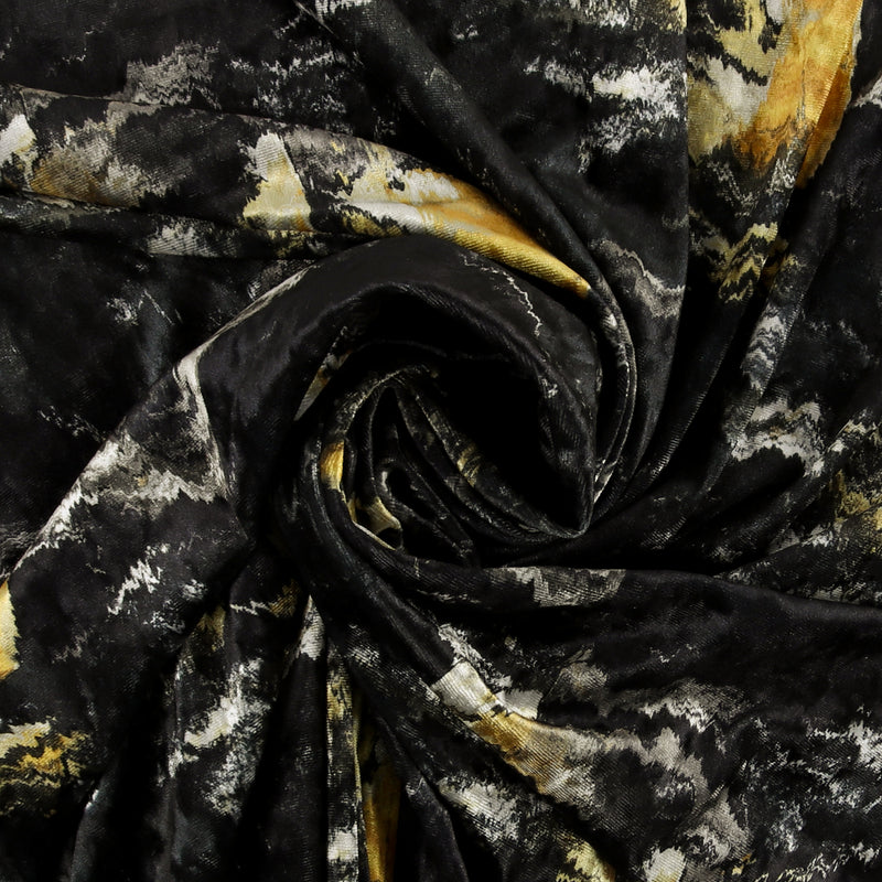 Velours imprimé - LOUELLA - 012 - Noir
