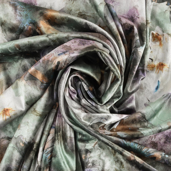 Printed Velvet - LOUELLA - 014 - Mint