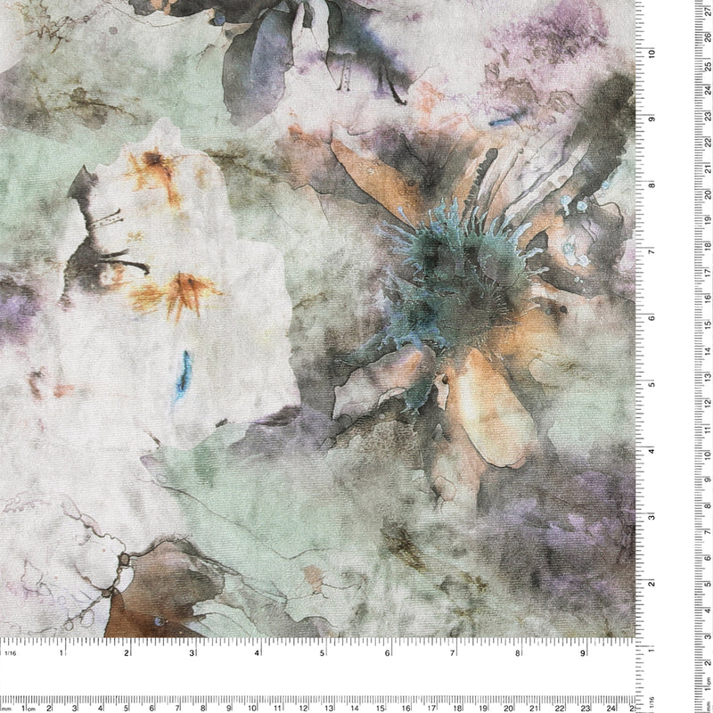 Velours imprimé - LOUELLA - 014 - Menthe