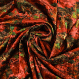 Printed Velvet - LOUELLA - 016 - Red