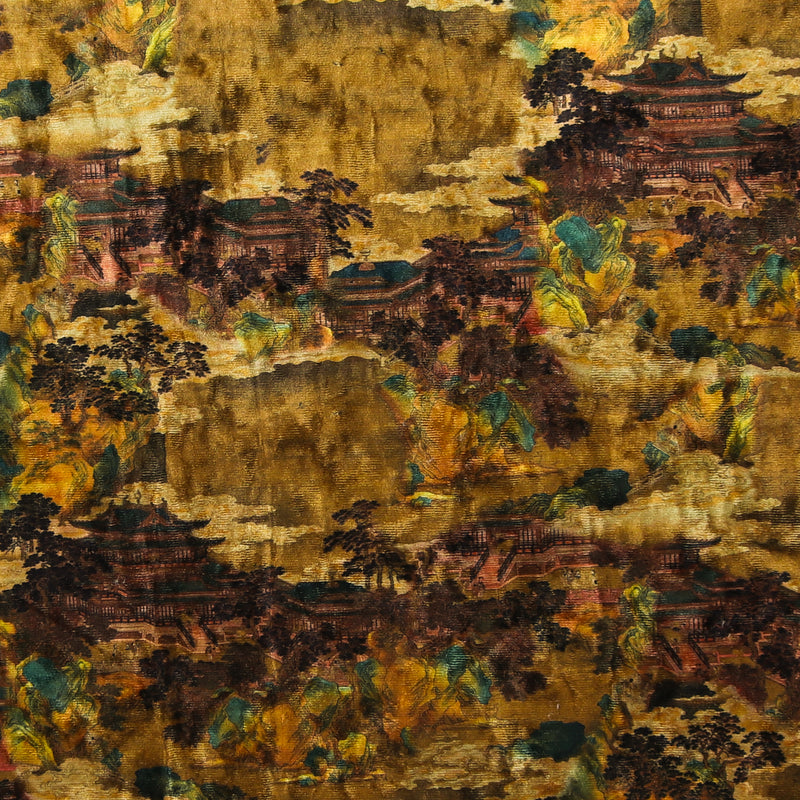 Velours imprimé - LOUELLA - 018 - Ocre