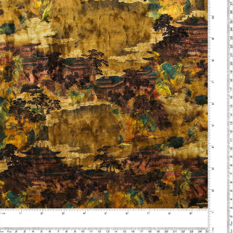 Velours imprimé - LOUELLA - 018 - Ocre