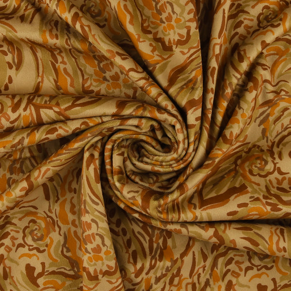 Printed Velvet - LOUELLA - 019 - Camel