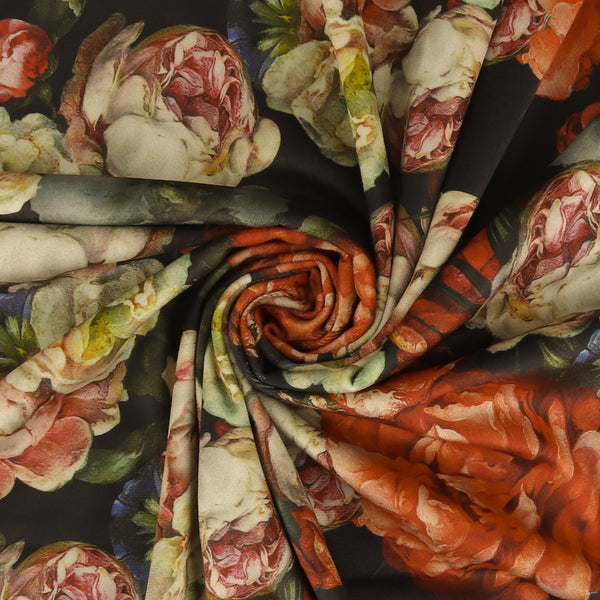 Printed Velvet - LOUELLA - 022 - Black