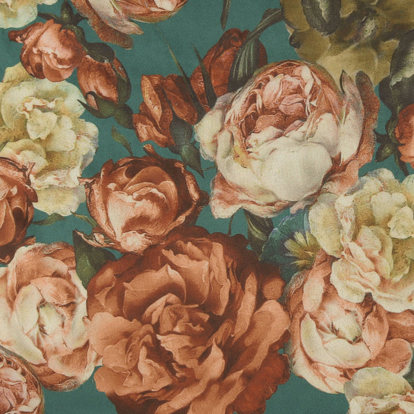 Velours imprimé - LOUELLA - 023 - Sarcelle