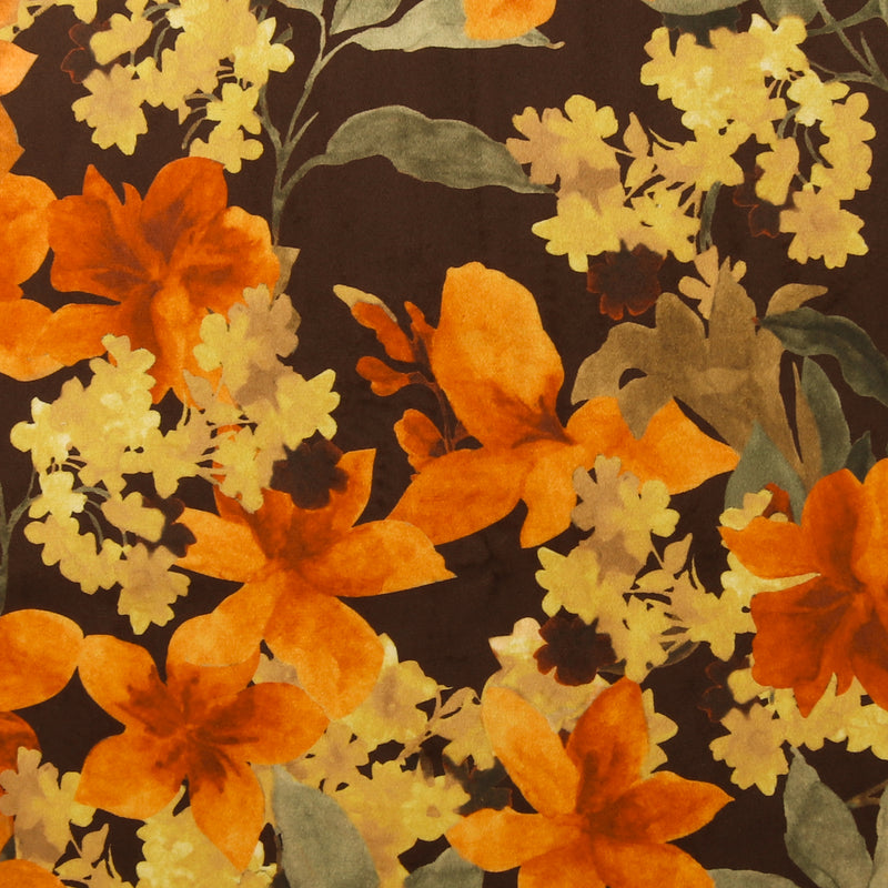 Printed Velvet - LOUELLA - 024 - Orange