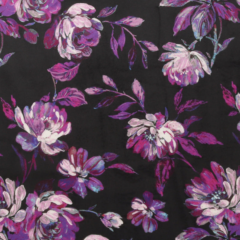 Velours imprimé - LOUELLA - 025 - Aubergine