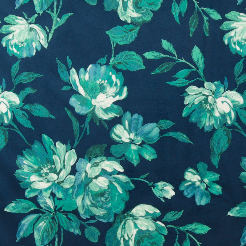 Printed Velvet - LOUELLA - 026 - Navy