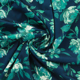 Printed Velvet - LOUELLA - 026 - Navy