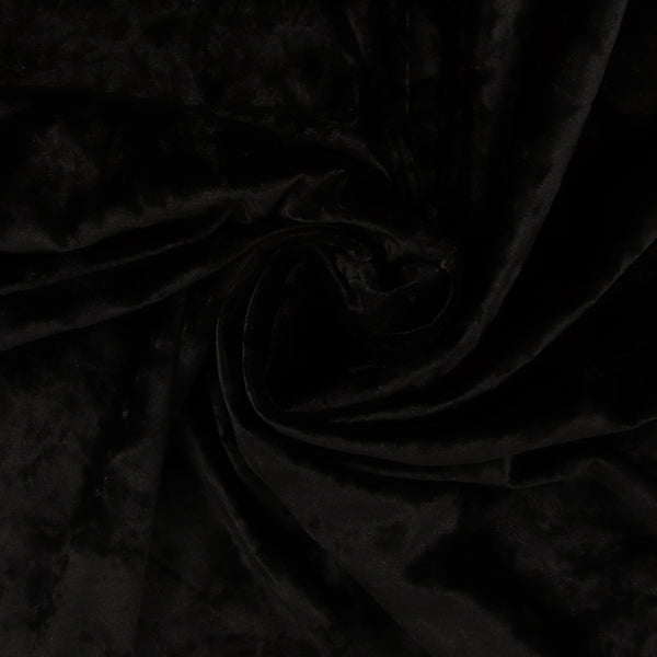 Crushed Velvet - VIENNA - 001 - Black