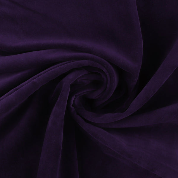 Cotton Velveteen Solid - VELMONT - 001 - Eggplant
