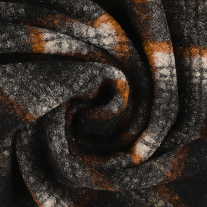 Nubbly Jacketing - ASTORIA - 001 - Black & Rust