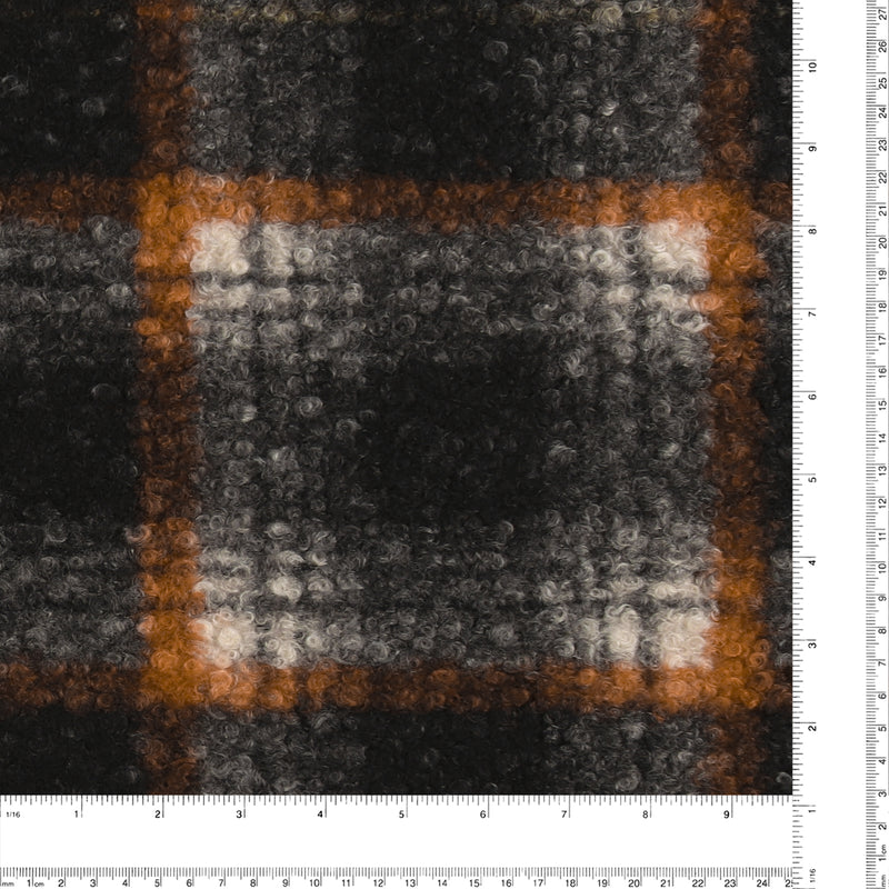 Nubbly Jacketing - ASTORIA - 001 - Black & Rust