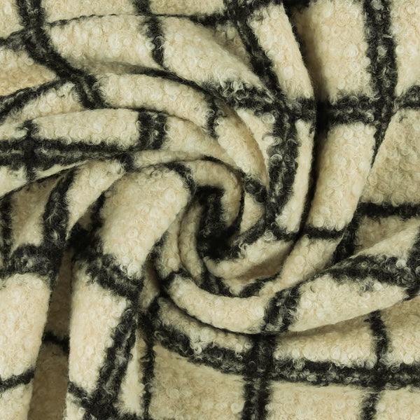 Nubbly Jacketing - AROMA - 001 - Offwhite & Black