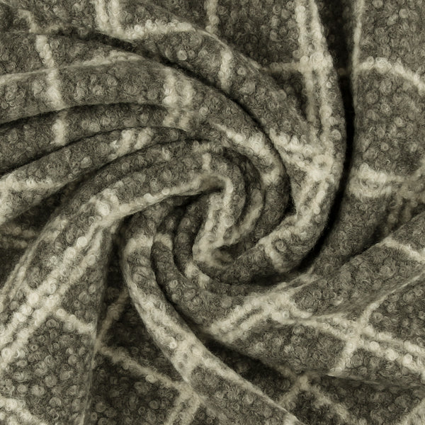 Nubbly Jacketing - AROMA - 002 - Charcoal & Offwhite