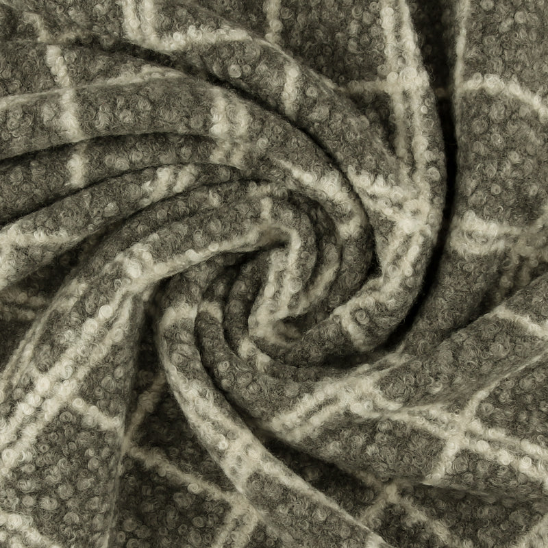 Nubbly Jacketing - AROMA - 002 - Charcoal & Offwhite