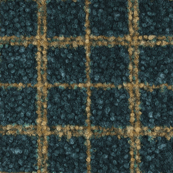 Nubbly Jacketing - BLUE HORIZON - 001 - Deep Blue & Taupe