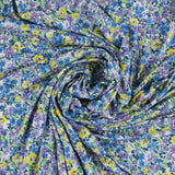 Tricot de rayonne imprimé - BÉATRICE - 002 - Bleu