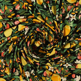 Tricot de rayonne imprimé - BÉATRICE - 004 - Noir
