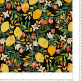 Tricot de rayonne imprimé - BÉATRICE - 004 - Noir