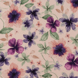 Rayonne froissée imprimée - BÉATRICE - 002 - Rose Pâle