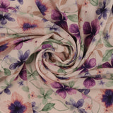 Rayonne froissée imprimée - BÉATRICE - 002 - Rose Pâle